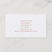 ピンクモノグラムオンバラ金ゴールドマーブル 名刺 (裏面)