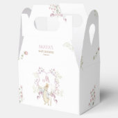 ピンクモノグラムクレストピーターザラビットベビーシャワー フェイバーボックス (オープン)
