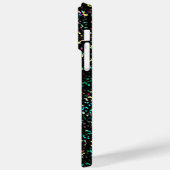 ピンクモノグラムグリッターパターカラフルンカスタムズ Case-Mate iPhoneケース (裏面 / 左)