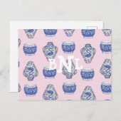 ピンクモノグラムチノイスセリージンジャージャー シーズンポストカード (正面/裏面)