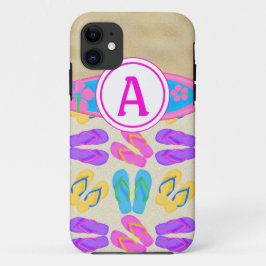 ピンクモノグラムビーチサンダルサーフボードiPhone 5ケース iPhone 11 ケース