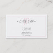 ピンクモノグラムミニマルエレガントリストプレーントレンディー 名刺 (正面)