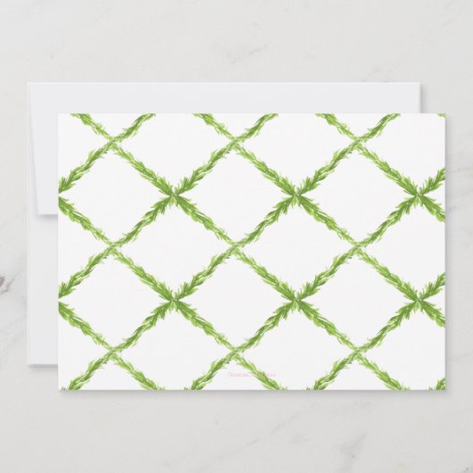 ピンクモノグラムレモンクレストカスタム、サンキューカード サンキューカード (裏面)