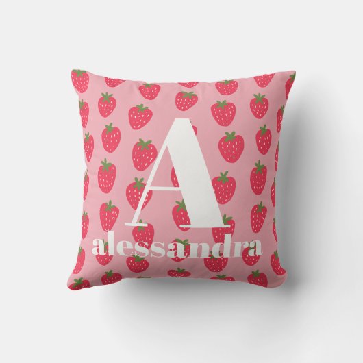 ピンクモノグラム子供部屋 クッション (裏面)
