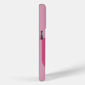 ピンクモノグラム文字シンプルカラーミニマルスタイル Case-Mate iPhoneケース (裏面 / 右)