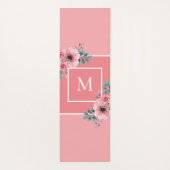 ピンクモノグラム最高のママエバパーソナライズされたヨガマット ヨガマット (裏面)