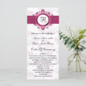 ピンクモノグラム結婚式 プログラム (スタンド正面)