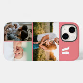 ピンクモノグラム3フォトコラージュ Case-Mate iPhoneケース (裏面 (横))
