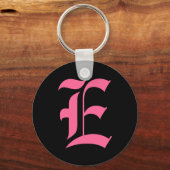 ピンクモノグラムE キーホルダー (正面)