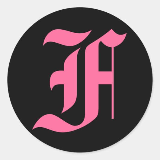 ピンクモノグラムF ラウンドシール (正面)