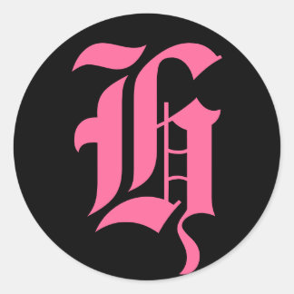 ピンクモノグラムH ラウンドシール