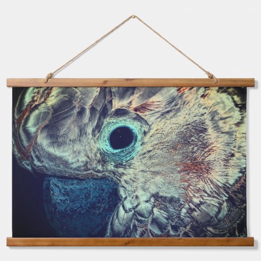 ピンクモルカンコカトオウム抽象芸術アート 吊り下げ型タペストリー (正面)