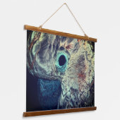 ピンクモルカンコカトオウム抽象芸術アート 吊り下げ型タペストリー (傾斜あり)