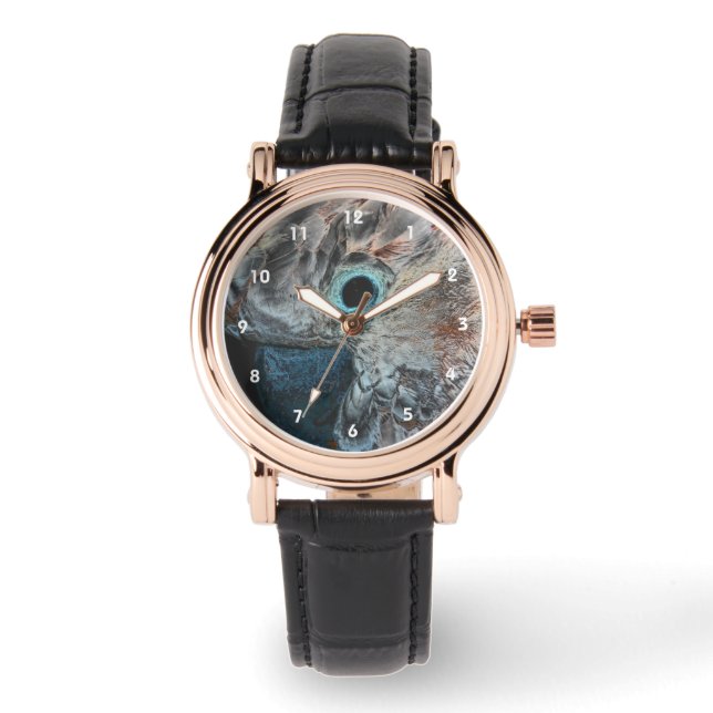 ピンクモルカンコカトオウム芸術 腕時計 (正面)