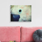 ピンクモルカンCockatoo Parrotクローズアップ キャンバスプリント (インサイチュ (リビング))