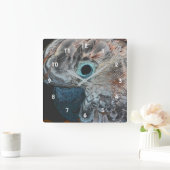 ピンクモルッカンコッカトーパロットアート  スクエア壁時計 (ホーム)