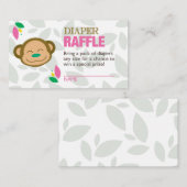 ピンクモンキーおむつラッフルチケット エンクロージャーカード (正面/裏面)