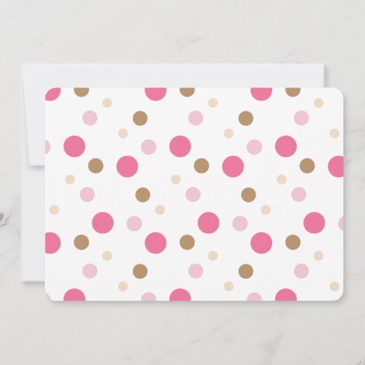 ピンクモンキーの最初の誕生日パーティーへの招待 招待状 (裏面)