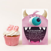 ピンクモンスターガールズバースデーパーティー 招待状