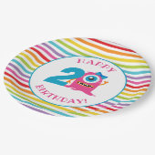 ピンクモンスターバースデーパーティー ペーパープレート (アングル)