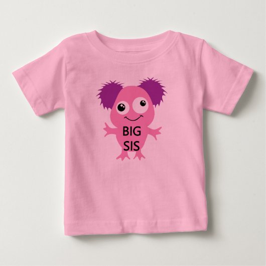 ピンクモンスタービッグ・シスター ベビーTシャツ (正面)