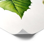 ピンクモーニンググローリーフラワーアートプリントポスター ポスター (角)