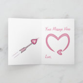 ピンクヤギのバレンタインデーカード シーズンカード (内部)