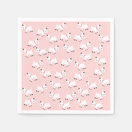 ピンクヤギ紙ナプキンス スタンダードカクテルナプキン (正面)