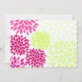 ピンクヤローフローラ菊の結婚式の招待 招待状 (裏面)