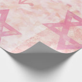 ピンクユダヤ人スターデザインラッピング紙 ラッピングペーパー (角)