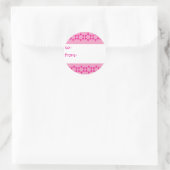 ピンクユダヤ星ギフトラベル ラウンドシール (バッグ)