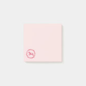 ピンクユニコーンと花 ポストイット (正面)