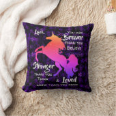 ピンクユニコーンインスパイアの女子引用文 クッション (ブランケット)