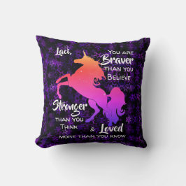 ピンクユニコーンインスパイアの女子引用文 クッション