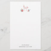 ピンクユニコーンカスタム文房具 便箋 (正面)