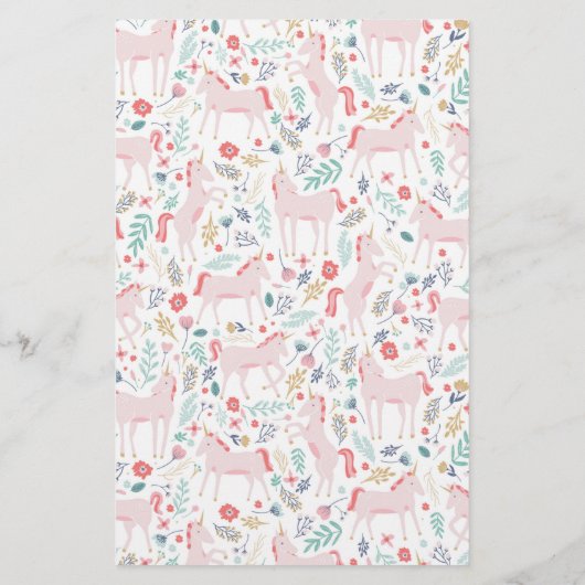 ピンクユニコーンカスタム文房具 便箋 (裏面)