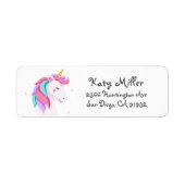 ピンクユニコーンガールズ住所 シール (正面)