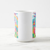 ピンクユニコーンガール誕生日 コーヒーマグカップ (中央)