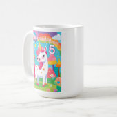 ピンクユニコーンガール誕生日 コーヒーマグカップ (正面左)