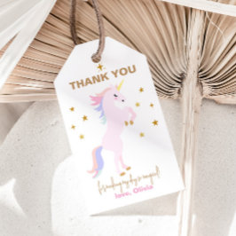 ピンクユニコーンギフトラベル、メッセージカード ギフトタグ