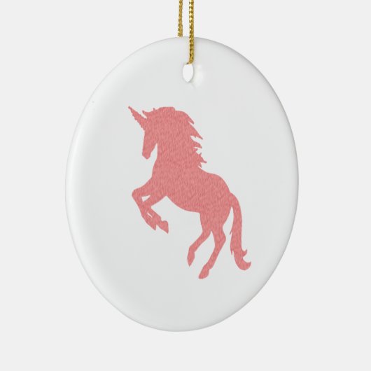 ピンクユニコーンシルエットセラミックオーナメント セラミックオーナメント (右)