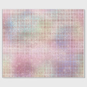 ピンクユニコーンシルバースパークブライダル結婚16th ラッピングペーパー (フラット)