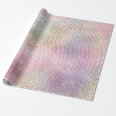 ピンクユニコーンシルバースパークブライダル結婚16th ラッピングペーパー (アンロールド)