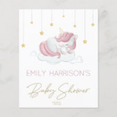 ピンクユニコーンスターズベビーシャワーアドバイスfor New Mom (裏面)