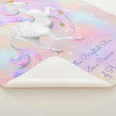 ピンクユニコーンスパークルズ勇気付けられる子供部屋 シェルパブランケット (3/4)