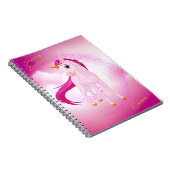 ピンクユニコーンノートブック – オーダーメイドの誕生日プレゼント ノートブック (右側)