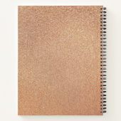 ピンクユニコーンバラ金ゴールドグリッター ノートブック (裏面)