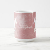 ピンクユニコーンパーソナライズされたコーヒーマグ コーヒーマグカップ (中央)