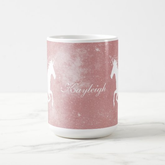 ピンクユニコーンパーソナライズされたコーヒーマグ コーヒーマグカップ (中央)