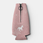 ピンクユニコーンパーソナライズされたボトルクール ボトルクーラー (裏面)